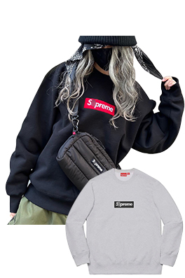 【シュプリームタイプ】メンズ レディース 長袖 スウェットTシャツ aat21434