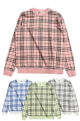 【バーバリータイプ】メンズ レディース 長袖 スウェットTシャツ aat21440