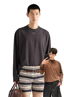 【プラダタイプ】メンズ レディース 長袖 Tシャツ  aat21502