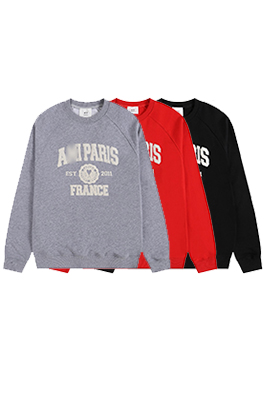 【アミ】メンズ レディース スウェットTシャツ aat21614