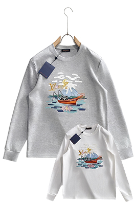 【ヴィトンタイプ】メンズ レディース 長袖Tシャツ aat21748