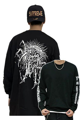 【シュプリームタイプ】×【ヨウジヤマモトタイプ】メンズ レディース 長袖Tシャツ aat21767