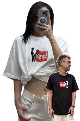 【シュプリームタイプ】メンズ レディース 半袖Tシャツ  aat21769
