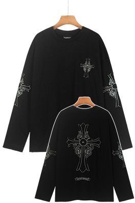 【クロムハーツタイプ】メンズ レディース 長袖Tシャツ  aat21805
