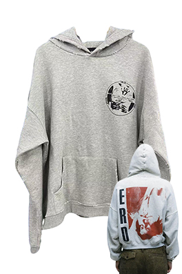 【ERD】メンズ レディース フードTシャツ パーカー   aat21828