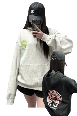 【クロムハーツタイプ】メンズ レディース フードTシャツ パーカー aat22001