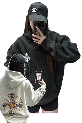 【クロムハーツタイプ】メンズ レディース フードTシャツ パーカー aat22002