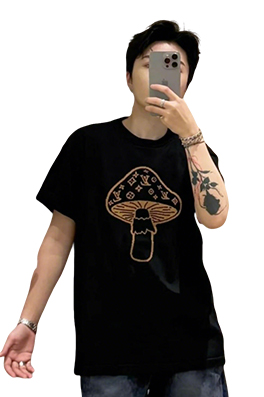 【ヴィトンタイプ】メンズ レディース　ニット半袖Tシャツ    aat22116