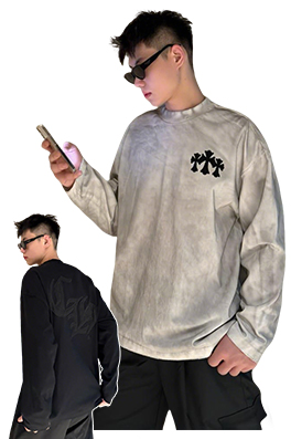 【クロムハーツタイプ】 メンズ レディース 長袖スウェットTシャツ aat22127
