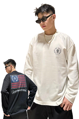 【クロムハーツタイプ】 メンズ レディース 長袖スウェットTシャツ aat22130