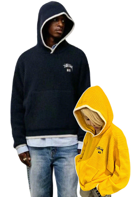 【ステューシー】WALES BONNER CASHMERE HOODIEフード Tシャツ パーカー aat22143