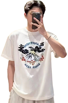 【ヴィトンタイプ】メンズ レディース　ニット 半袖Tシャツ aat22274