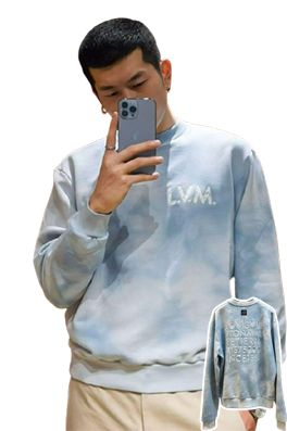 【ヴィトンタイプ】メンズ レディース 長袖スウェットTシャツ aat22593