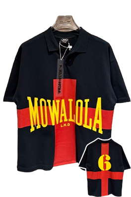mowalola ポロシャツ MOWALOLA ⁄ モワローラ - ATL WOMENS POLO (BLACK