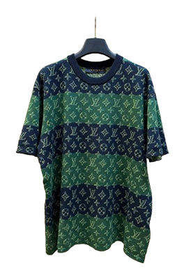 【ヴィトンタイプ】メンズ レディース　ニット 半袖Tシャツ aat22732