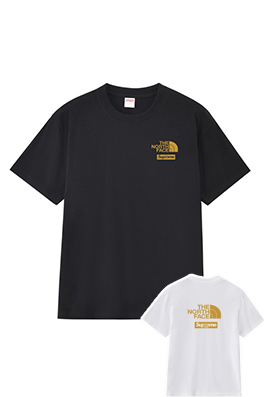 【シュプリームタイプ】×【ノースフェイス】メンズ レディース 半袖Tシャツ  aat22959