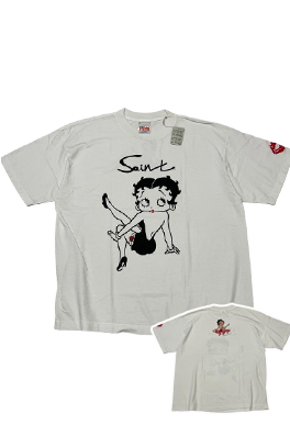 【セント マイケル】×【BETTY BOOP BTY】メンズ レディース 半袖Tシャツ aat23180