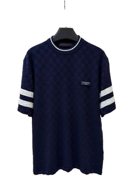 【ヴィトンタイプ】メンズ レディース　ニット 半袖Tシャツ aat23288