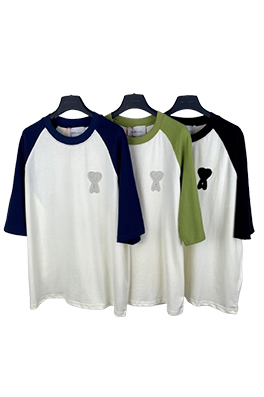 【アミ】メンズ レディース 半袖Tシャツ aat23351