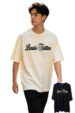【ヴィトンタイプ】メンズ ニット 半袖Tシャツ aat23557