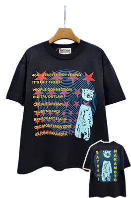 【SATOSHI NAKAMOTO】メンズ レディース 半袖Tシャツ aat23767