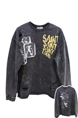 【SSSAINT LOUIS】メンズ レディース 長袖スウェットTシャツ aat23886
