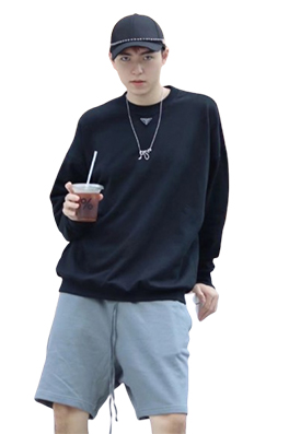 【プラダタイプ】メンズ レディース 長袖スウェットTシャツ aat23908