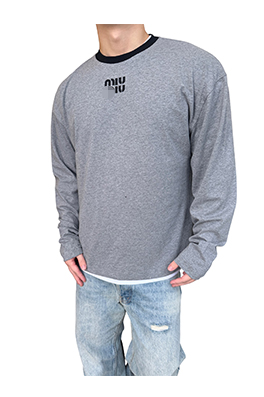 【ミュウミュウタイプ】メンズ レディース 長袖 Tシャツ aat24042