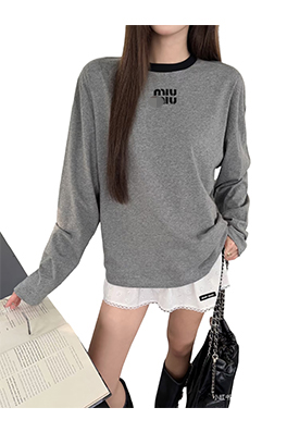 【ミュウミュウタイプ】メンズ レディース 長袖 Tシャツ aat24119