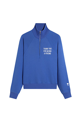 【アミ】メンズ レディース 長袖スウェットTシャツ aat24193