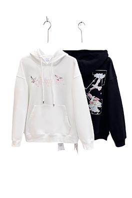 【オフホワイトタイプ】フード Tシャツ パーカー aat24262