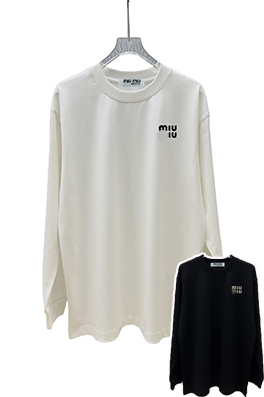 【ミュウミュウタイプ】メンズ レディース 長袖 Tシャツ aat24364