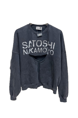 【SATOSHI NAKAMOTO】メンズ レディース 長袖スウェットTシャツ aat24376