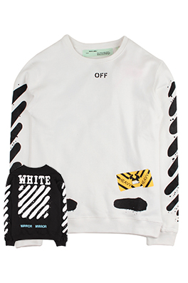 【オ*ホワイト OFF WHITE】スウェット Tシャツ   aat4699