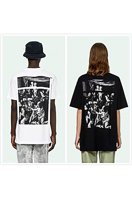 【オ*ホワイト OFF WHITE】高品質メンズ レディース 半袖Tシャツ  aat8154