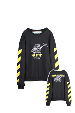 【オフホワイト】メンズ レディース 長袖　スウェットTシャツ  aat9120