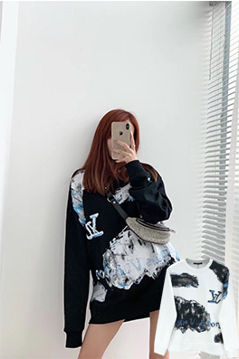 【ルイヴ*トン】 メンズ レディース 長袖　スウェットTシャツ   aat9278