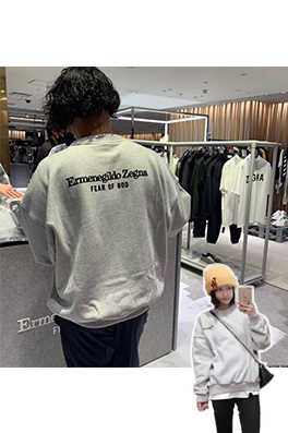 【フィアオブゴッド】×【ゼニア 】メンズ レディース 長袖　スウェットTシャツ  aat9817