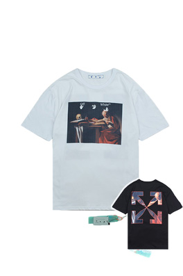 【オフホワイト】メンズ レディース 半袖Tシャツ aat9834