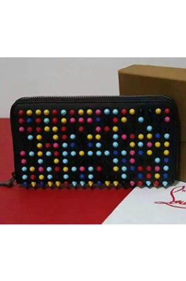 セカンドブランド クリスチャンルブタン Ch Istian Loub Utin 長財布 スタッズ付き メンズファッション イタリア スーパー ブランド 流行り Acc