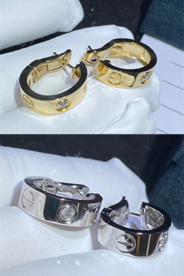 【カルティエ】18Kゴールド+南アフリカダイヤモンド　イヤリング アクセサリー     acc2882