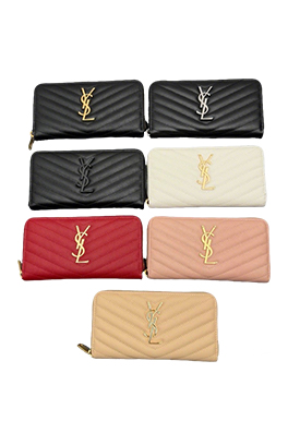 【サンローランタイプ】MATELASSE ファスナ付き  長財布  acc6349