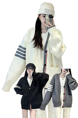 セカンドブランド / 【トムブラウンタイプ】カーディガン ajk6730