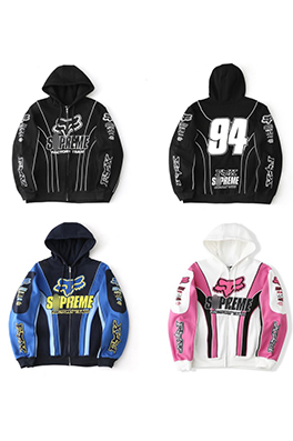 【シュプリームタイプ】×【FOX RACING】パーカー フードジャケット   ajk7539
