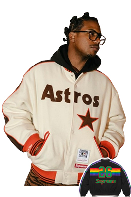 【シュプリームタイプ】×【MITCHELL & NESS】中綿ジャケット  ajk7774