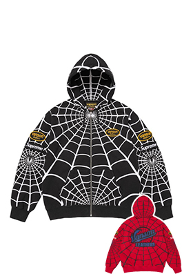 【シュプリームタイプ】×【VANSON LEATHERS】×【SPIDER-MAN】パーカー フードジャケット ajk7837