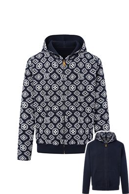 【ヴィトンタイプ】両面 ニットジャケット　アウター ajk7934