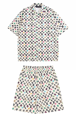 【ヴィトンタイプ】シャツ ショートパンツ　セットアップ ay1999