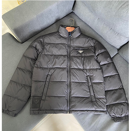 PRADA ダウンジャケット ダークグレー PRADA プラダ 29B150 フォックスファー ベルト付き ダウン