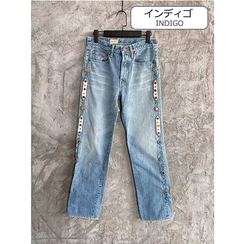 KAPITAL ラップパンツ KAPITAL(キャピタル) レースアップクロップドデニムパンツ